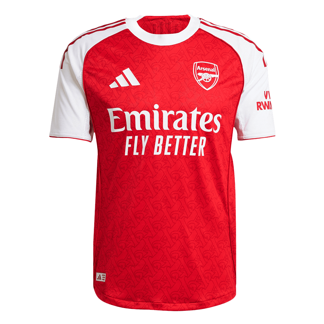 Authentic SAKA #7 Arsenal Home Soccer Jersey 2025/26 Red