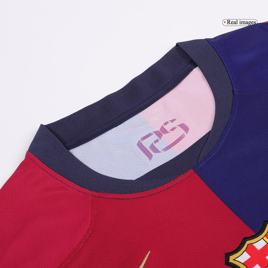 LAMINE YAMAL #19 Barcelona Home Soccer Jersey 2024/25 - Spotify Logo Without Text