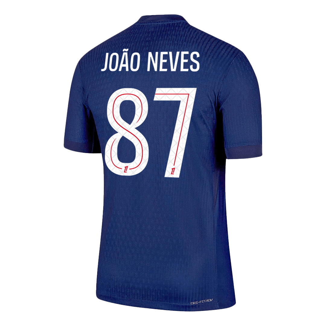 Authentic JOÃO NEVES #87 PSG Home Soccer Jersey 2025/26