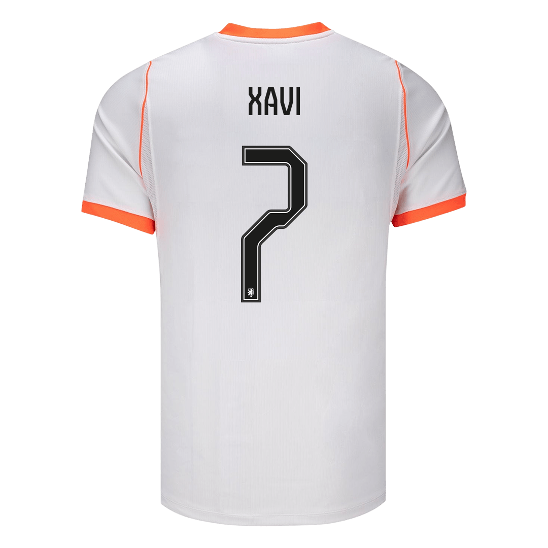 XAVI #7 Netherlands Away Soccer Jersey World Cup 2026 White