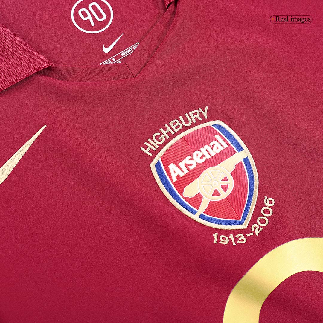 Retro BERGKAMP #10 2005/06 Arsenal Home Soccer Jersey