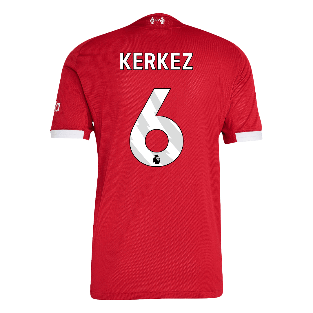 Authentic KERKEZ #6 Liverpool Home Soccer Jersey 2025/26 Red