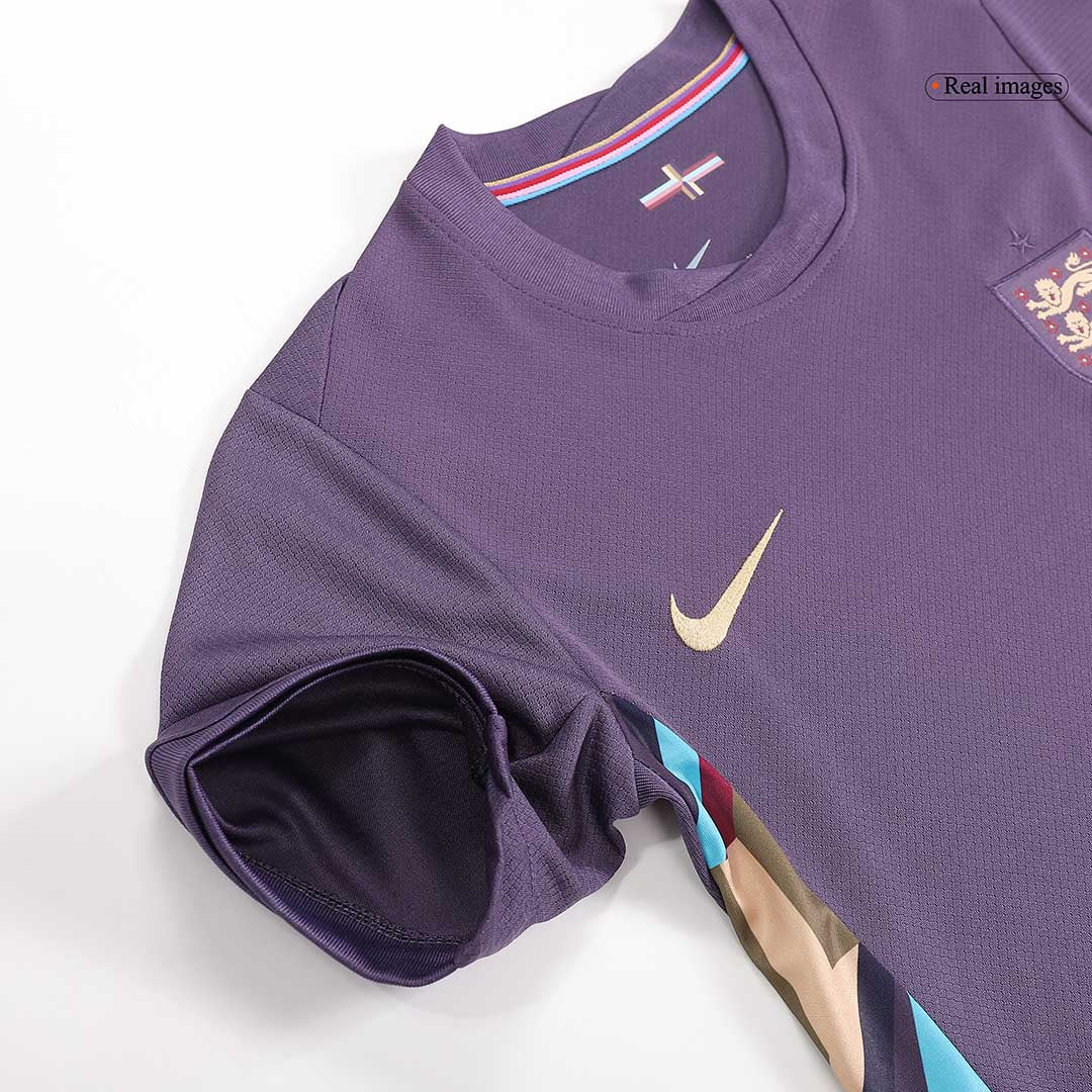 Kid's England Away Soccer Jersey Kit(Jersey+Shorts) Euro 2024