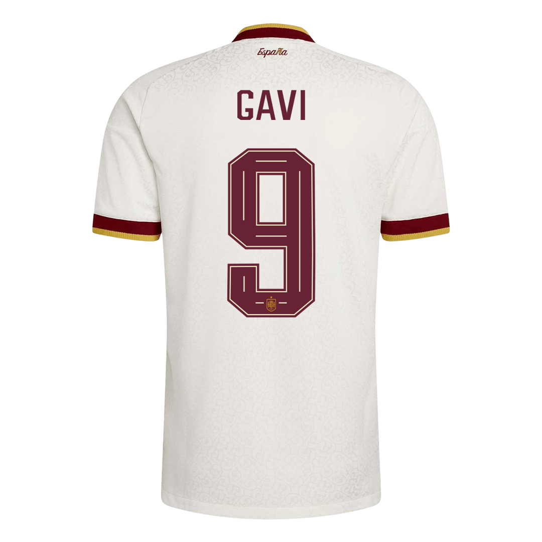 Authentic GAVI #9 Spain Away Soccer Jersey 2026