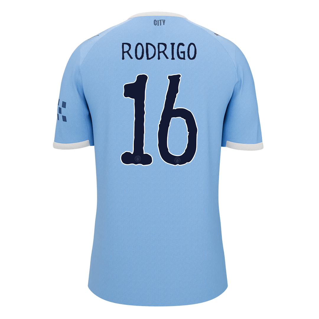 RODRIGO #16 Manchester City Home Soccer Jersey 2025/26 Blue - Club World Cup