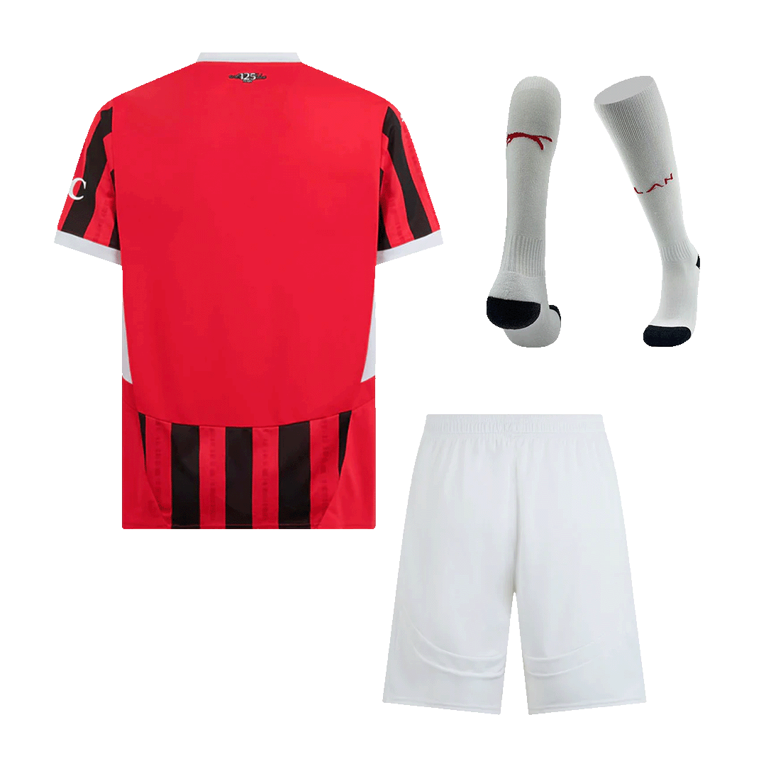AC Milan Home Soccer Jersey Kit(Jersey+Shorts+Socks) 2024/25