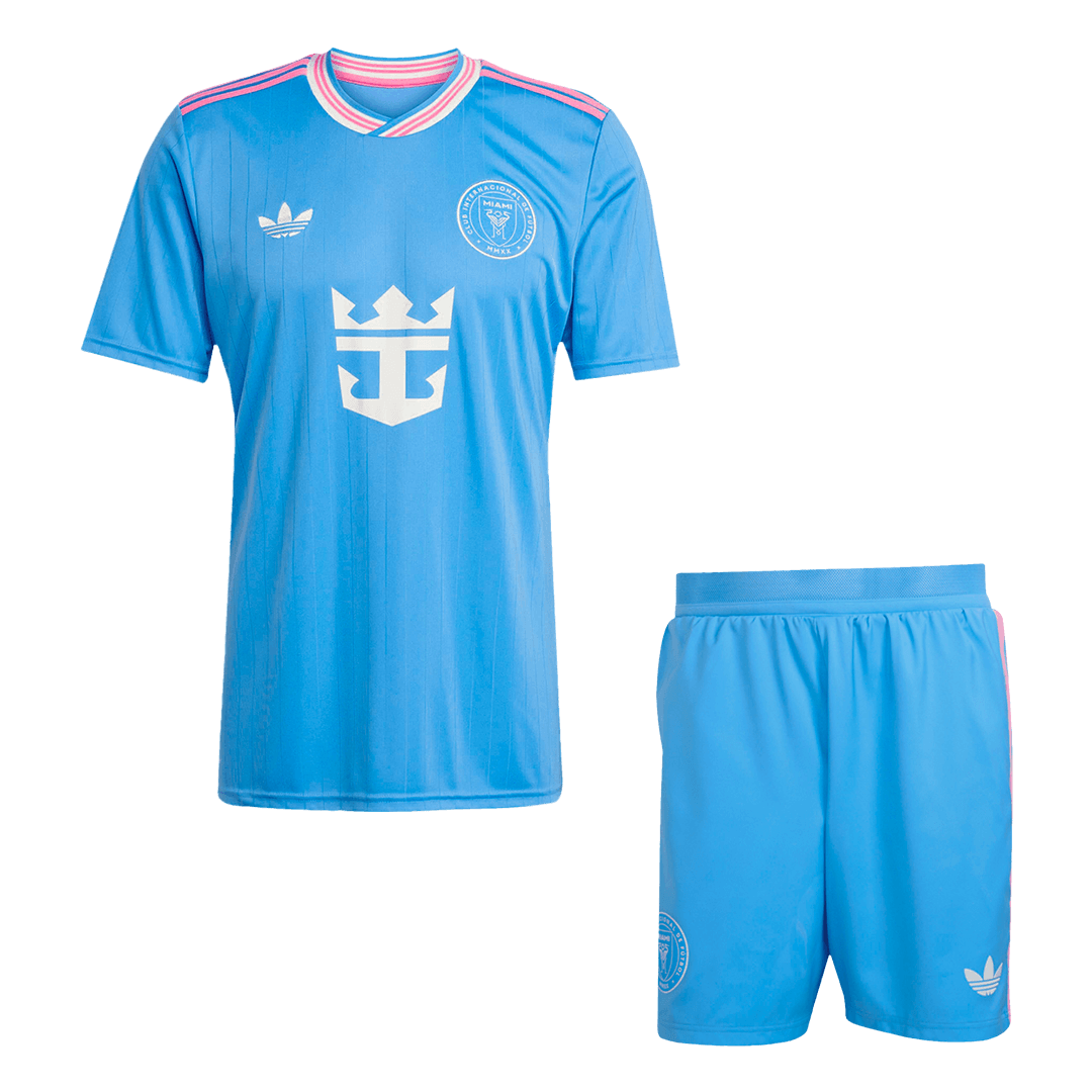 Inter Miami Third away Soccer Jersey Kit(Jersey+Shorts) 2025 Blue