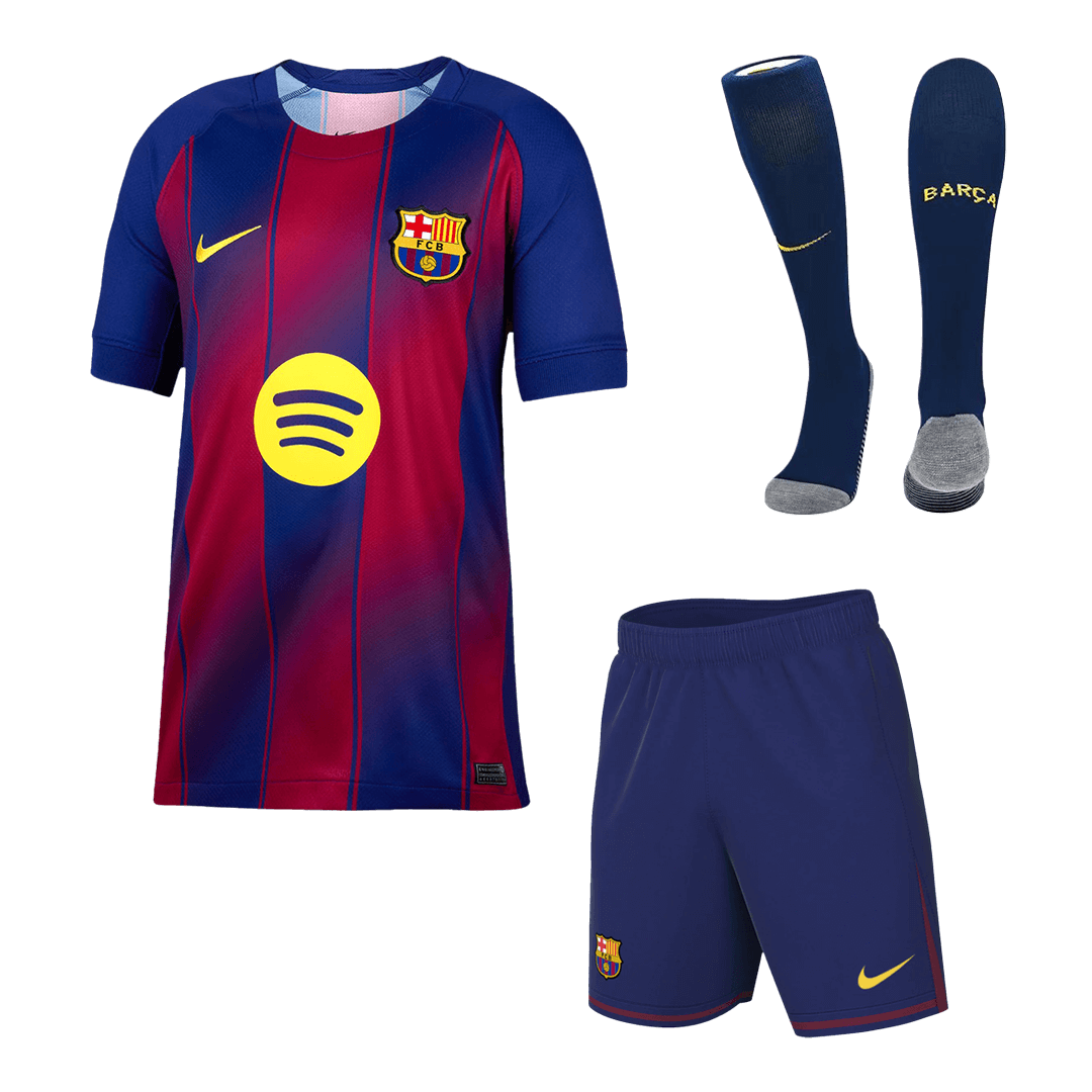 Barcelona Home Soccer Jersey Kit(Jersey+Shorts+Socks) 2025/26 Red&Blue