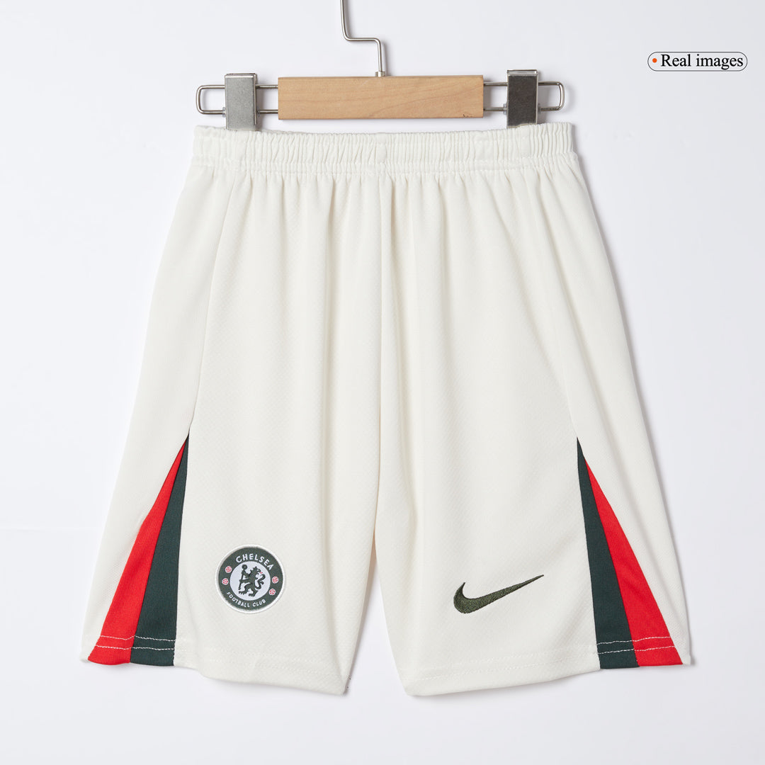 Kid's Chelsea Away Soccer Jersey Kit(Jersey+Shorts+Socks) 2025/26 White