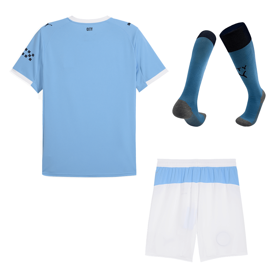Manchester City Home Soccer Jersey Kit(Jersey+Shorts+Socks) 2025/26 Blue