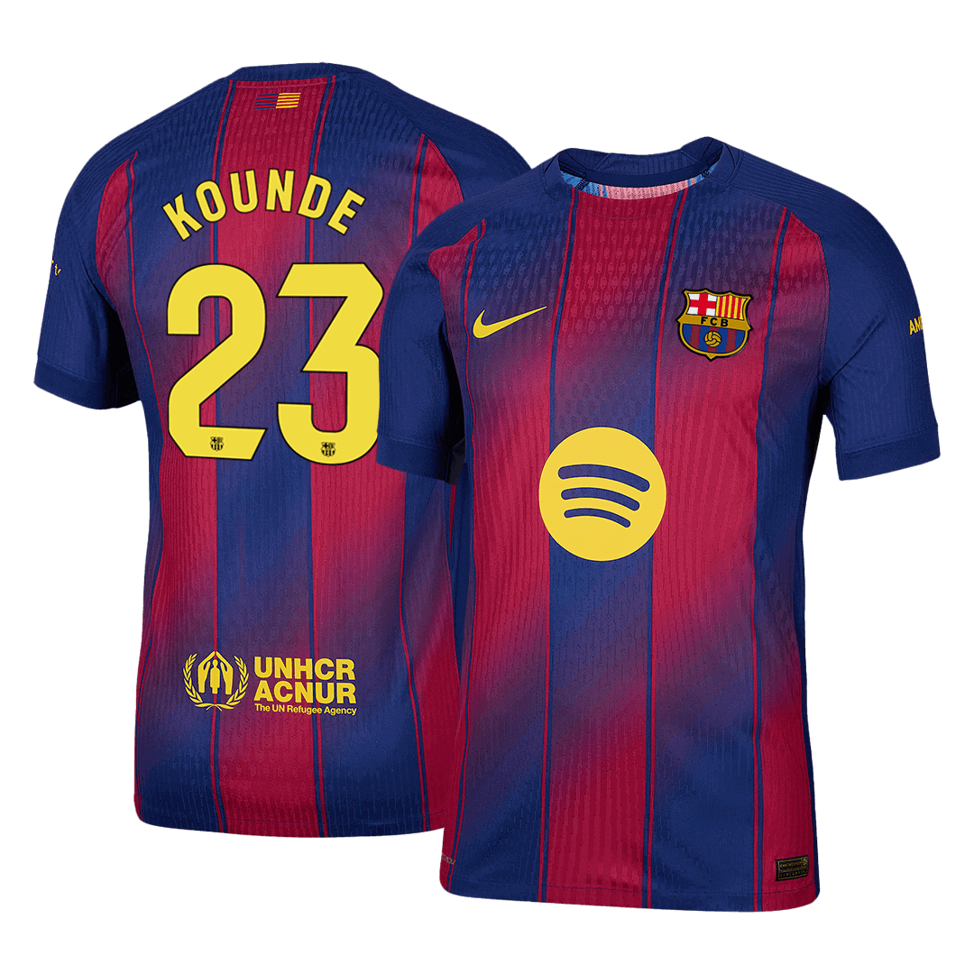 Authentic KOUNDE #23 Barcelona Home Soccer Jersey 2025/26