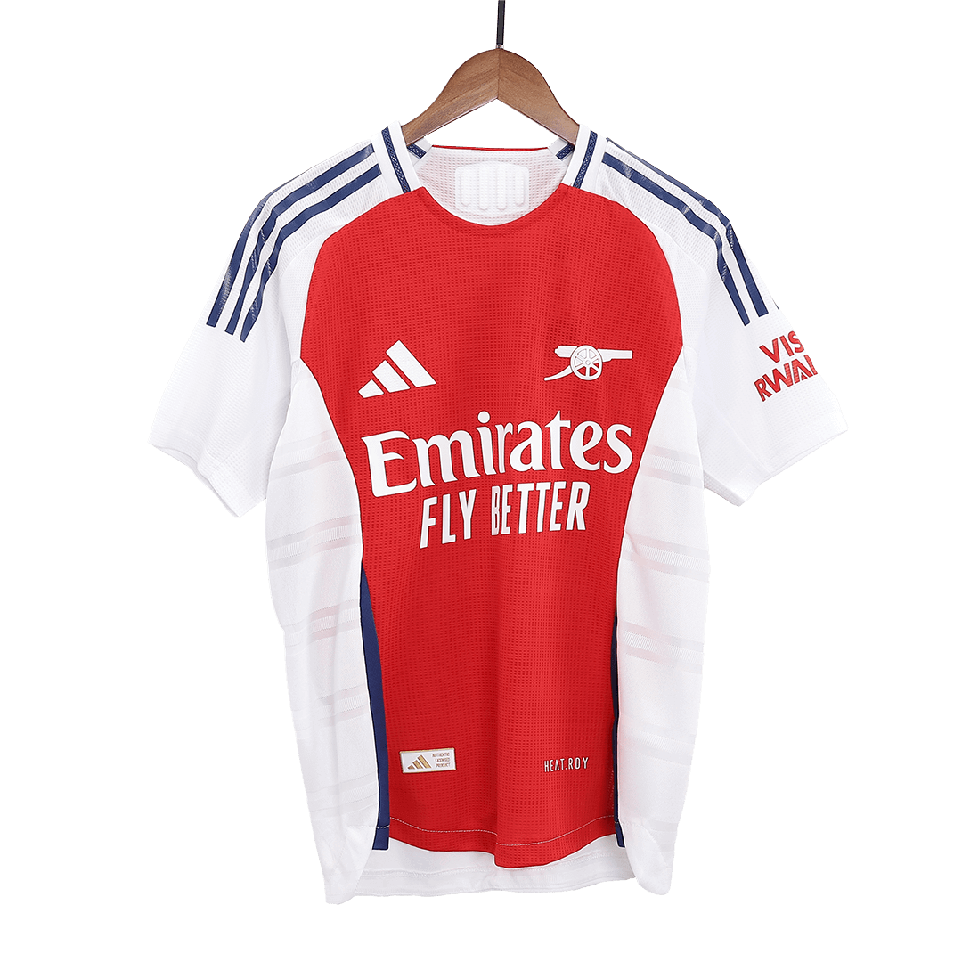 RICE #41 Authentic Arsenal Home Soccer Jersey 2024/25 Red - UCL