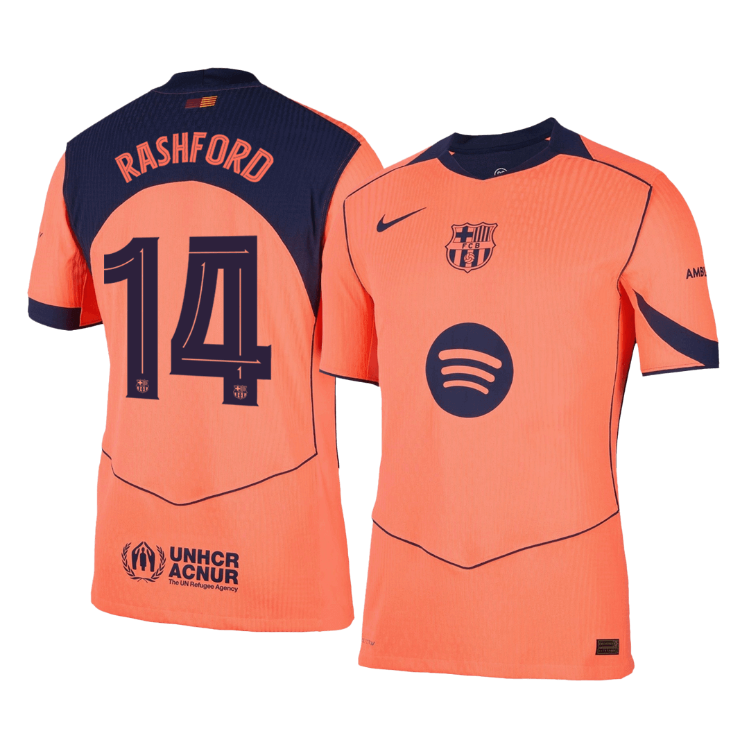 Authentic RASHFORD #14 Barcelona Third Away Soccer Jersey 2025/26