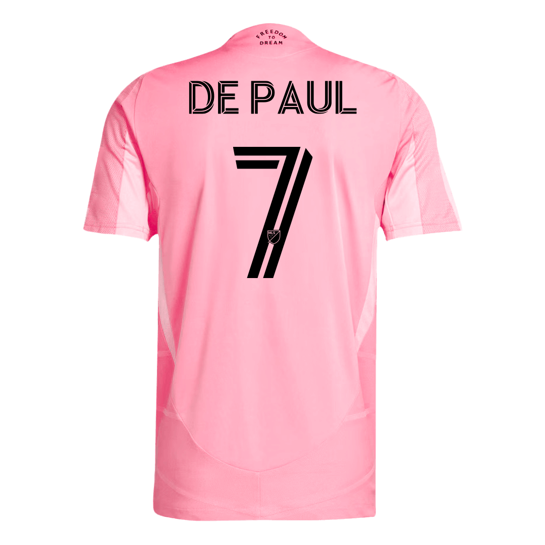 Authentic DE PAUL #7 Inter Miami CF Home Soccer Jersey 2025 Pink