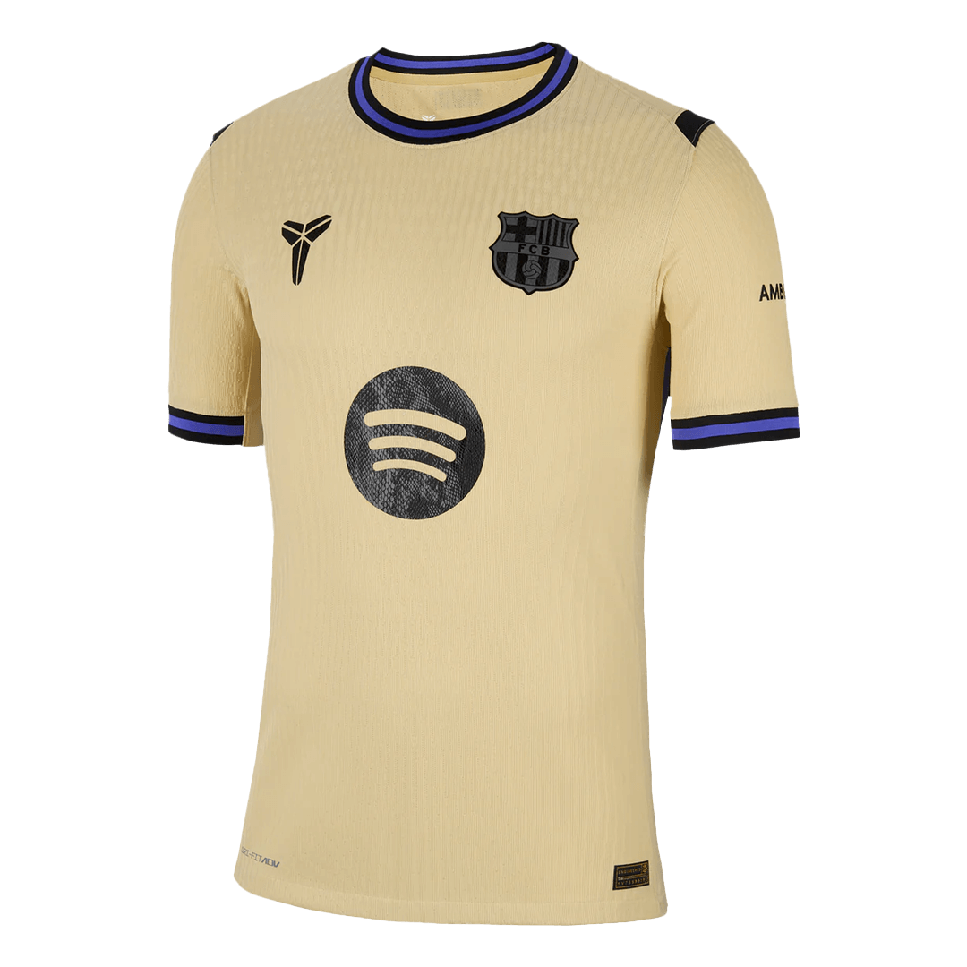 Authentic GAVI #6 Barcelona Away Soccer Jersey 2025/26 Yellow - UCL