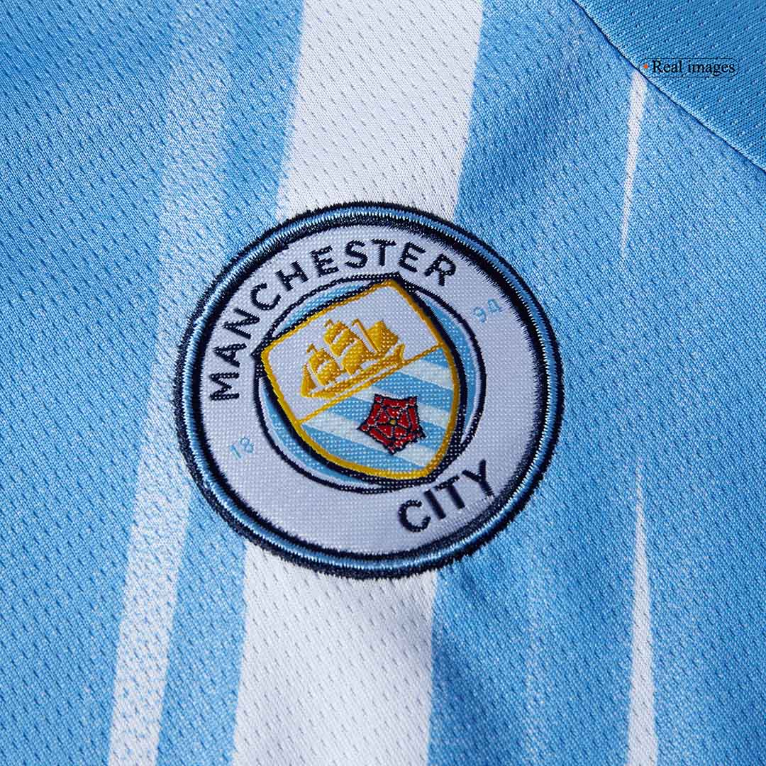 Kid's Manchester City Home Soccer Jersey Kit(Jersey+Shorts+Socks) 2025/26 Blue