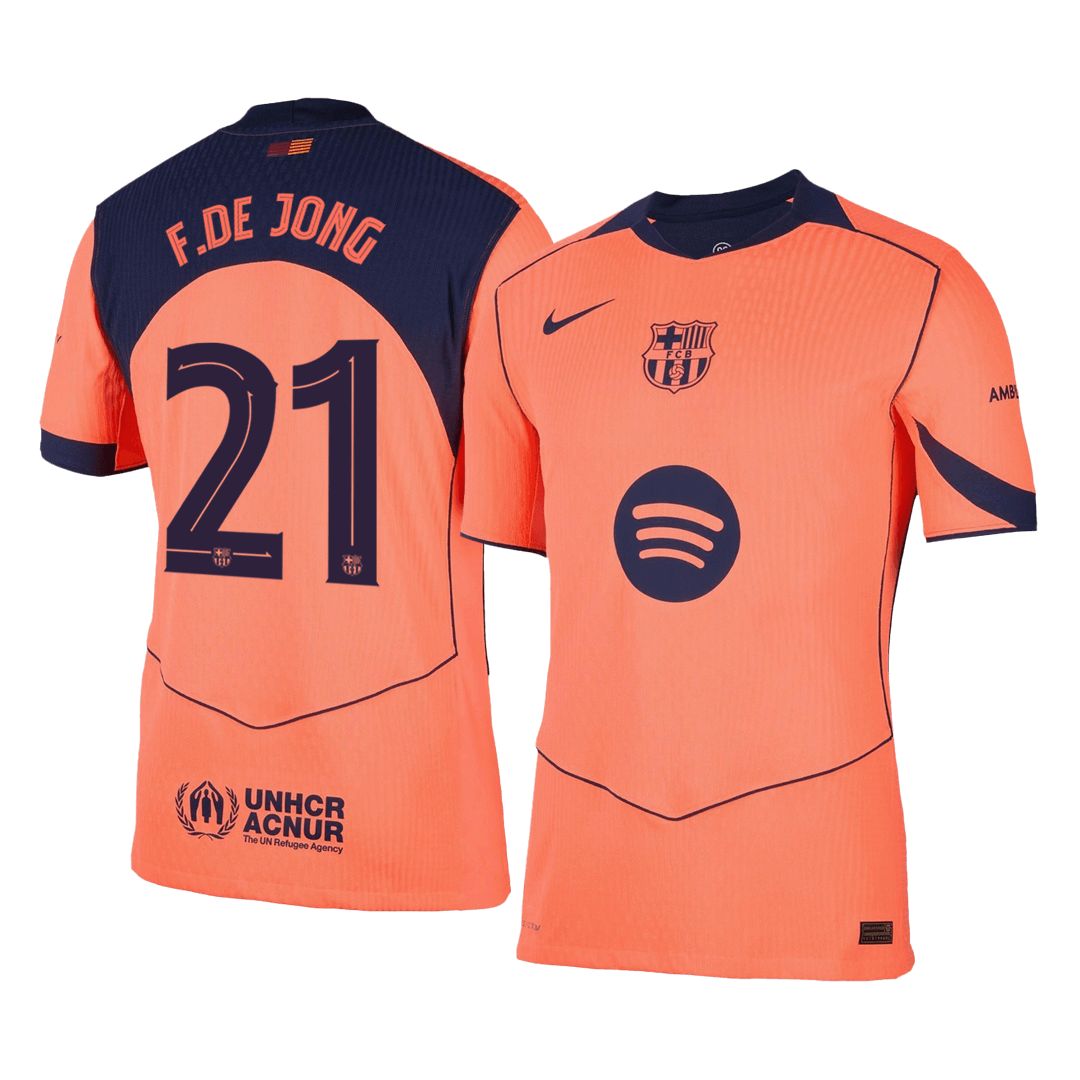 Authentic F.DE JONG #21 Barcelona Third Away Soccer Jersey 2025/26