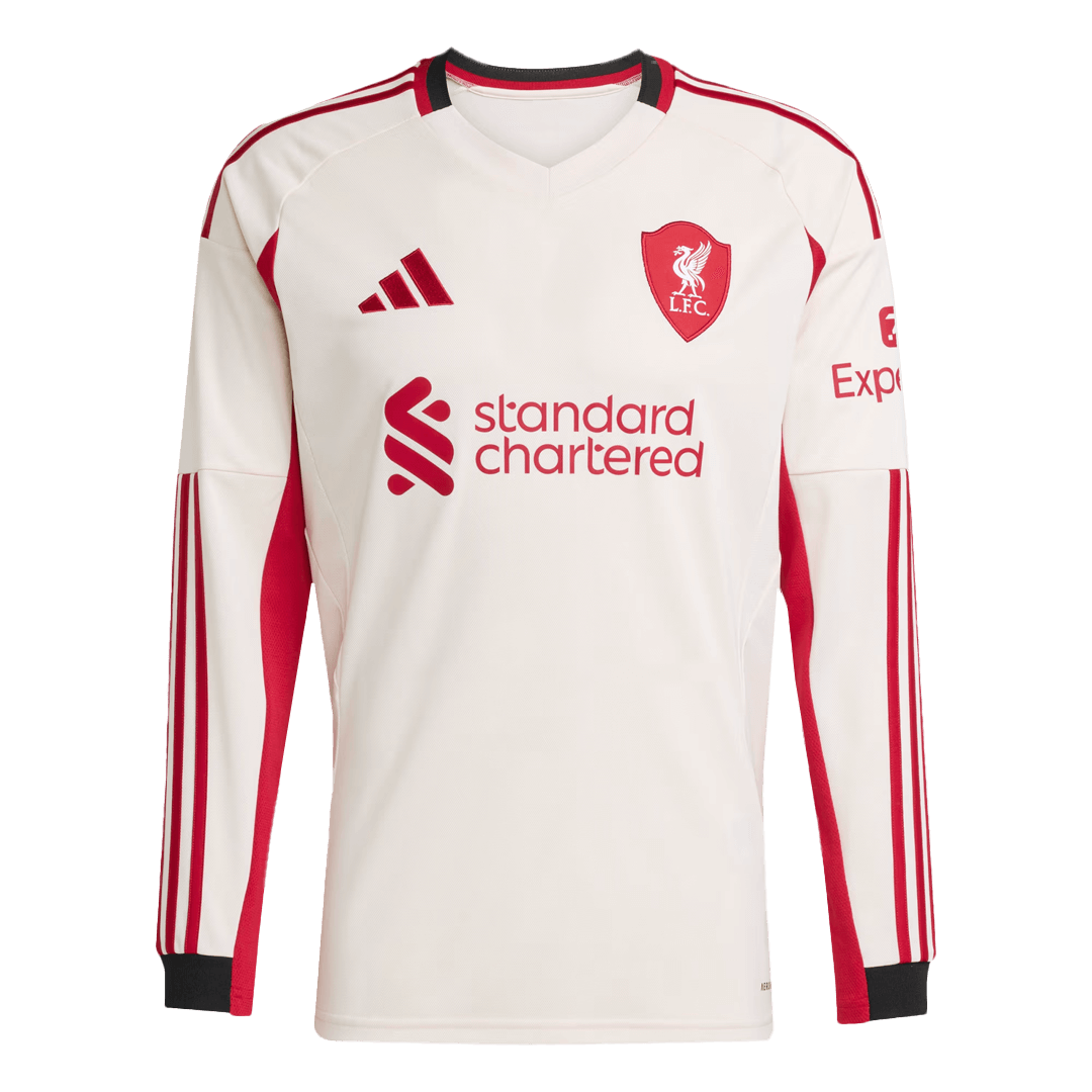 25/26 Livepool Away Long Sleeve Jesey White