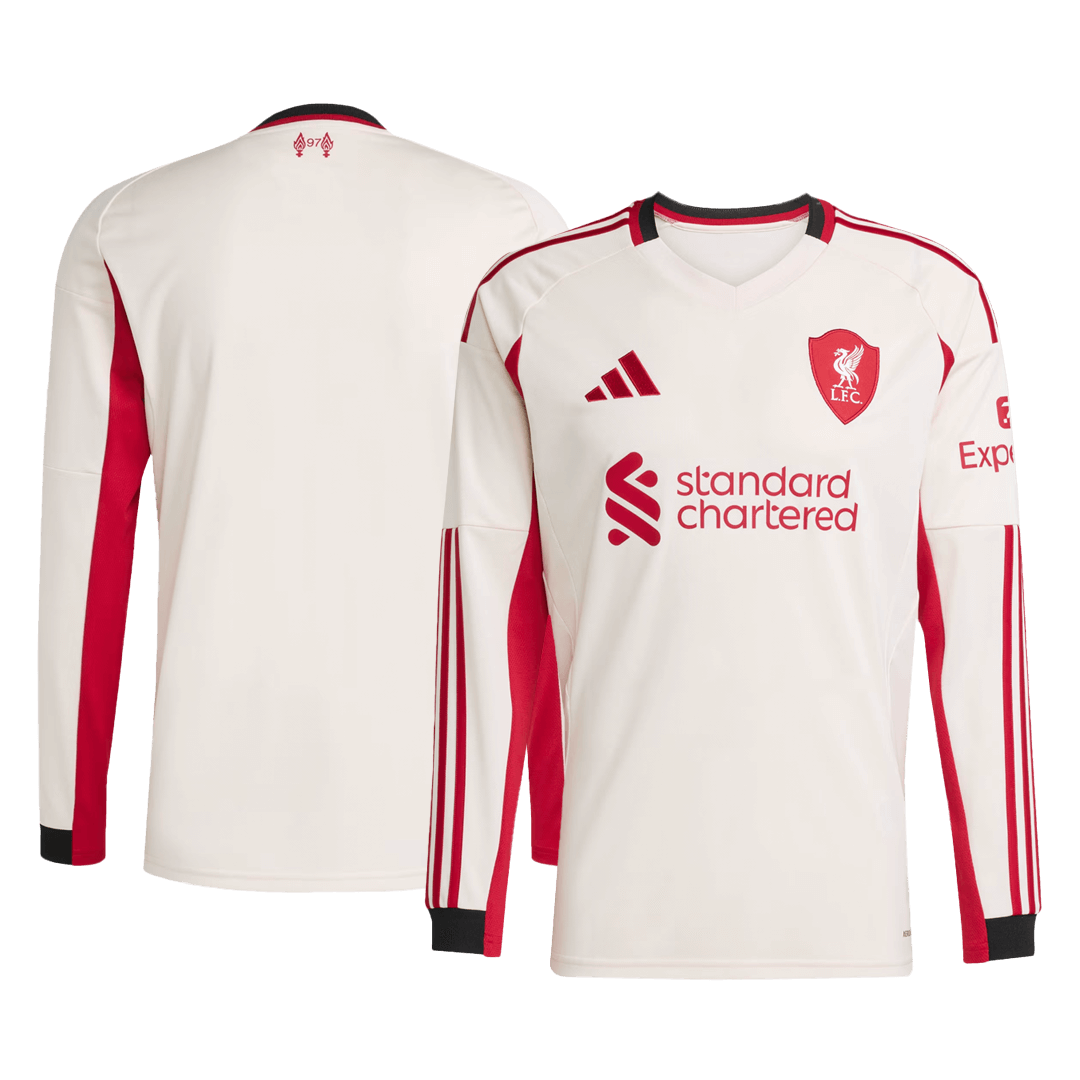 25/26 Livepool Away Long Sleeve Jesey White