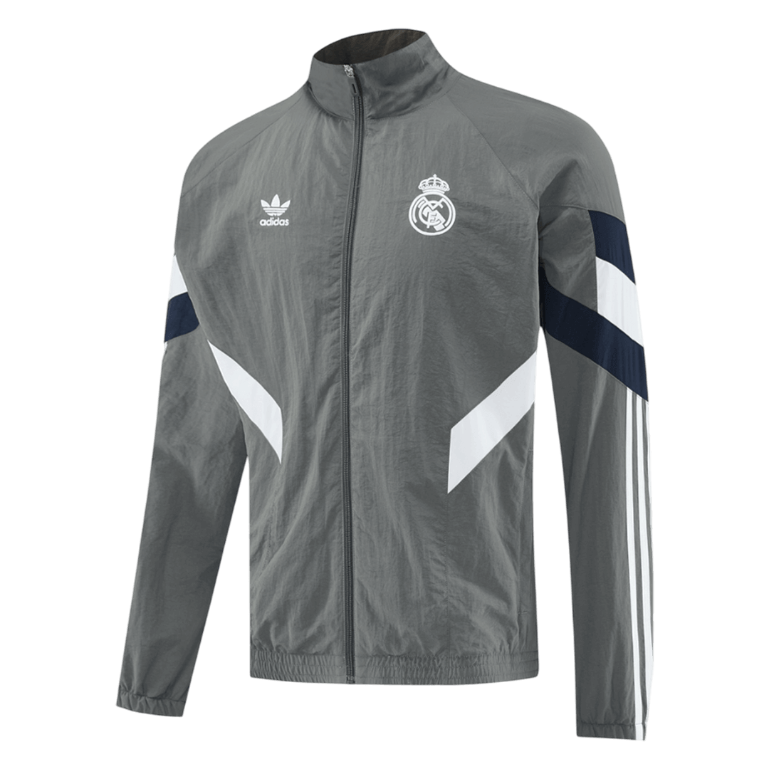 25/26 Real Madrid Windbreaker Jacket Gray