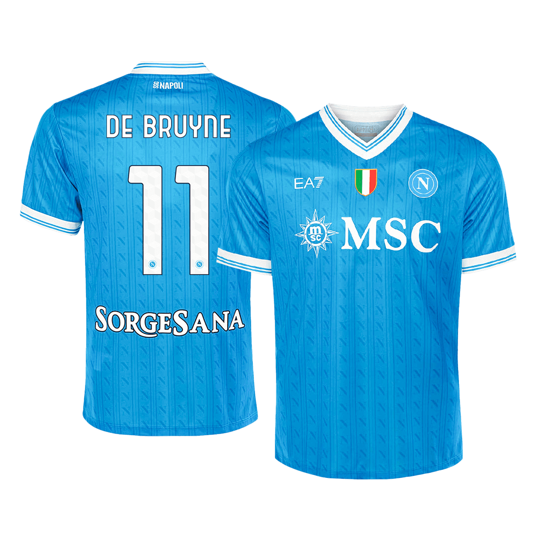 DE BRUYNE #11 Napoli Home Soccer Jersey 2025/26 Blue