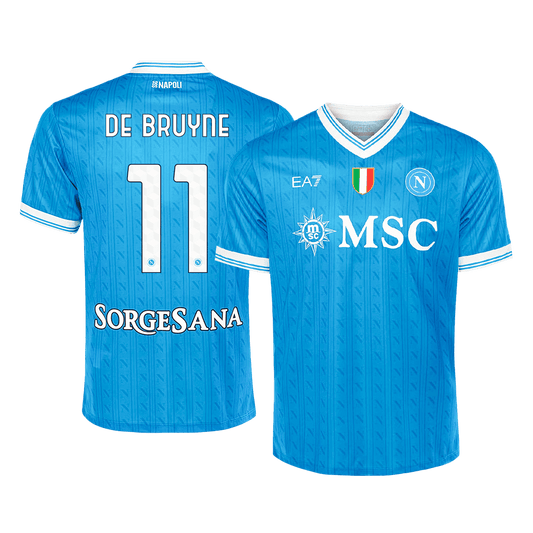 DE BRUYNE #11 Napoli Home Soccer Jersey 2025/26 Blue
