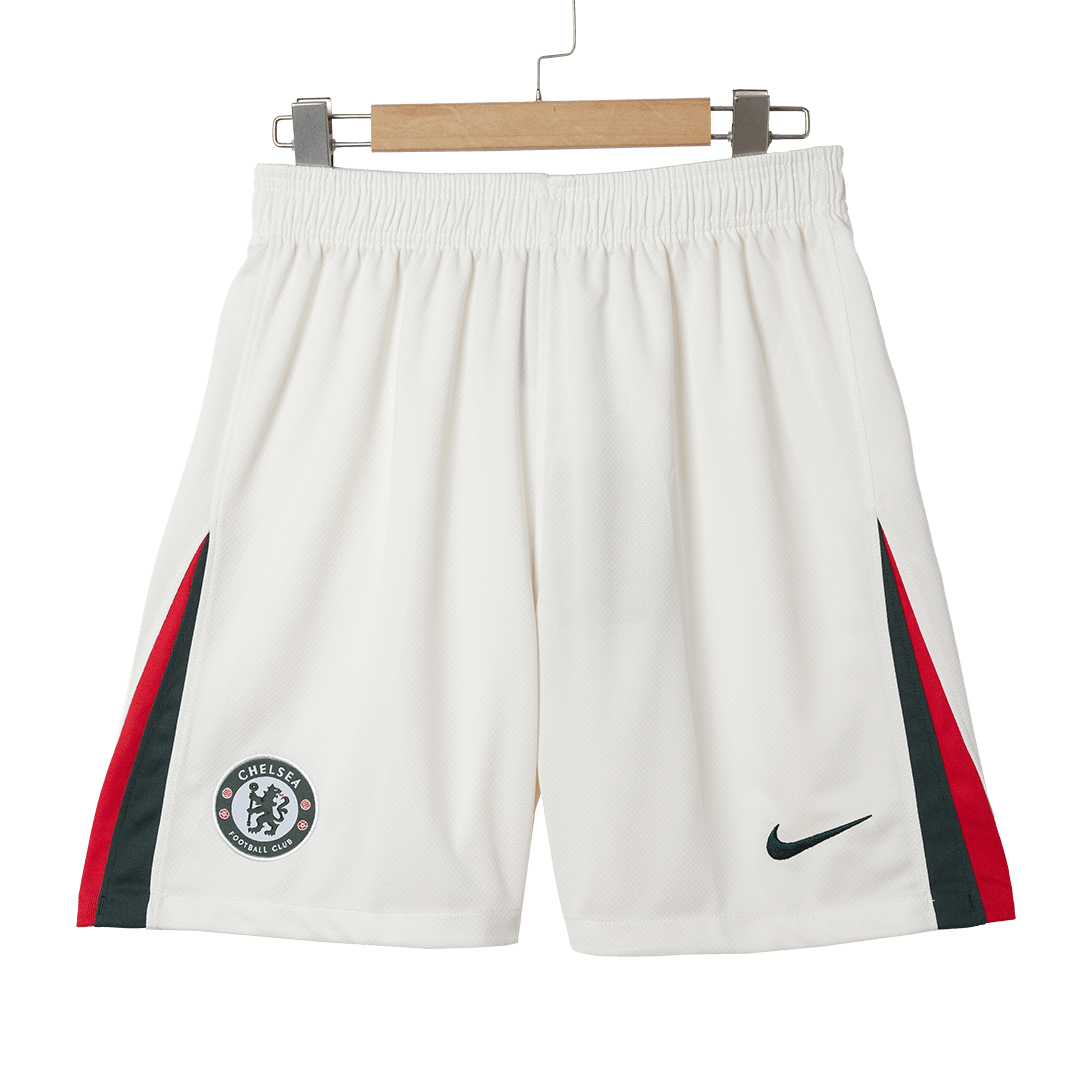 Chelsea Away Soccer Shorts 25/26 White