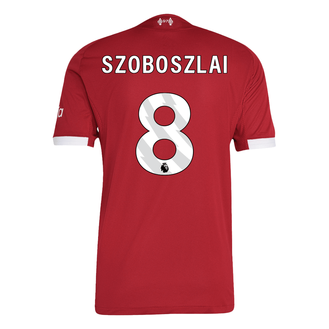 Authentic SZOBOSZLAI #8 Liverpool Home Soccer Jersey 2025/26