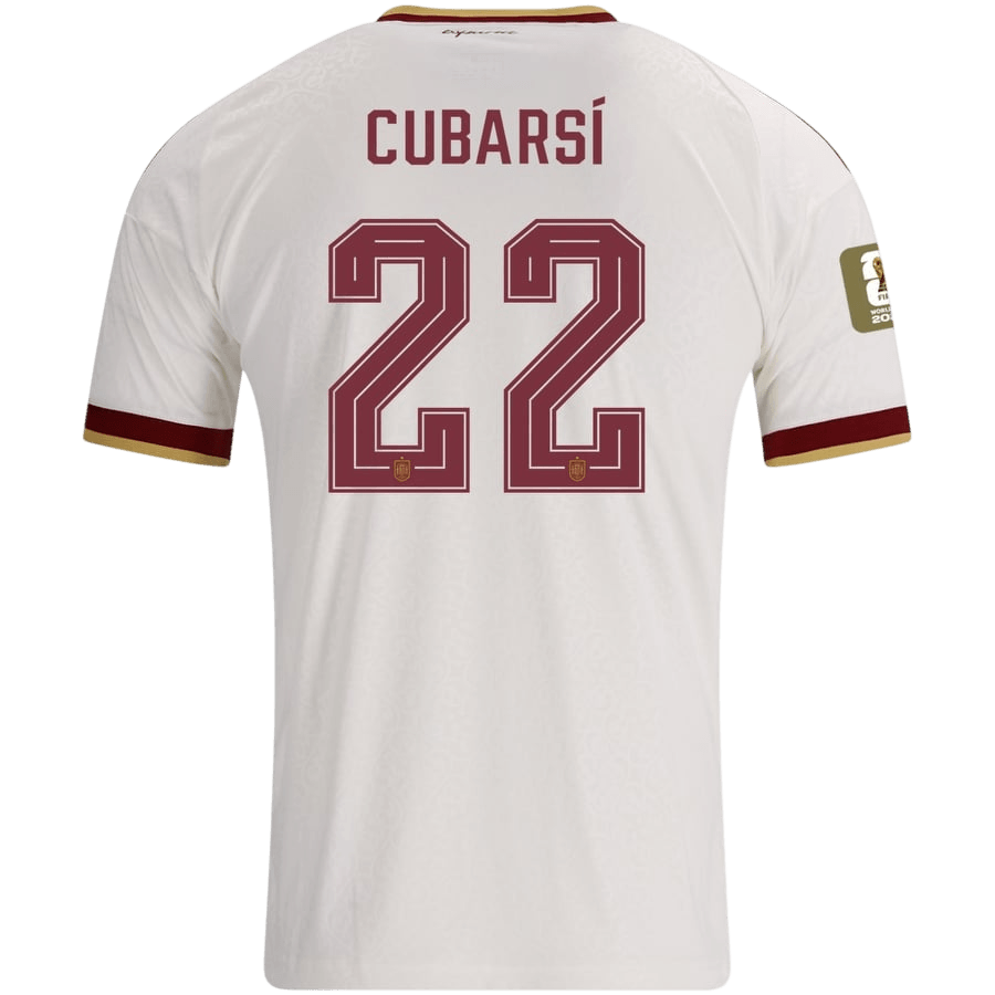 Authentic CUBARSÍ #22 Spain Away Soccer Jersey 2026