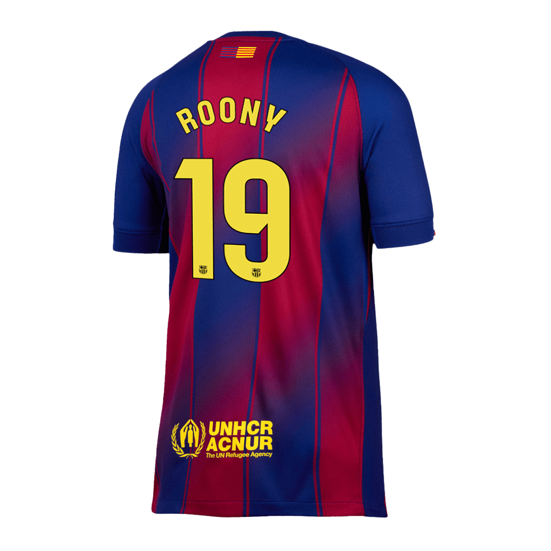 ROONY #19 Barcelona Home Soccer Jersey 2025/26 Red&Blue