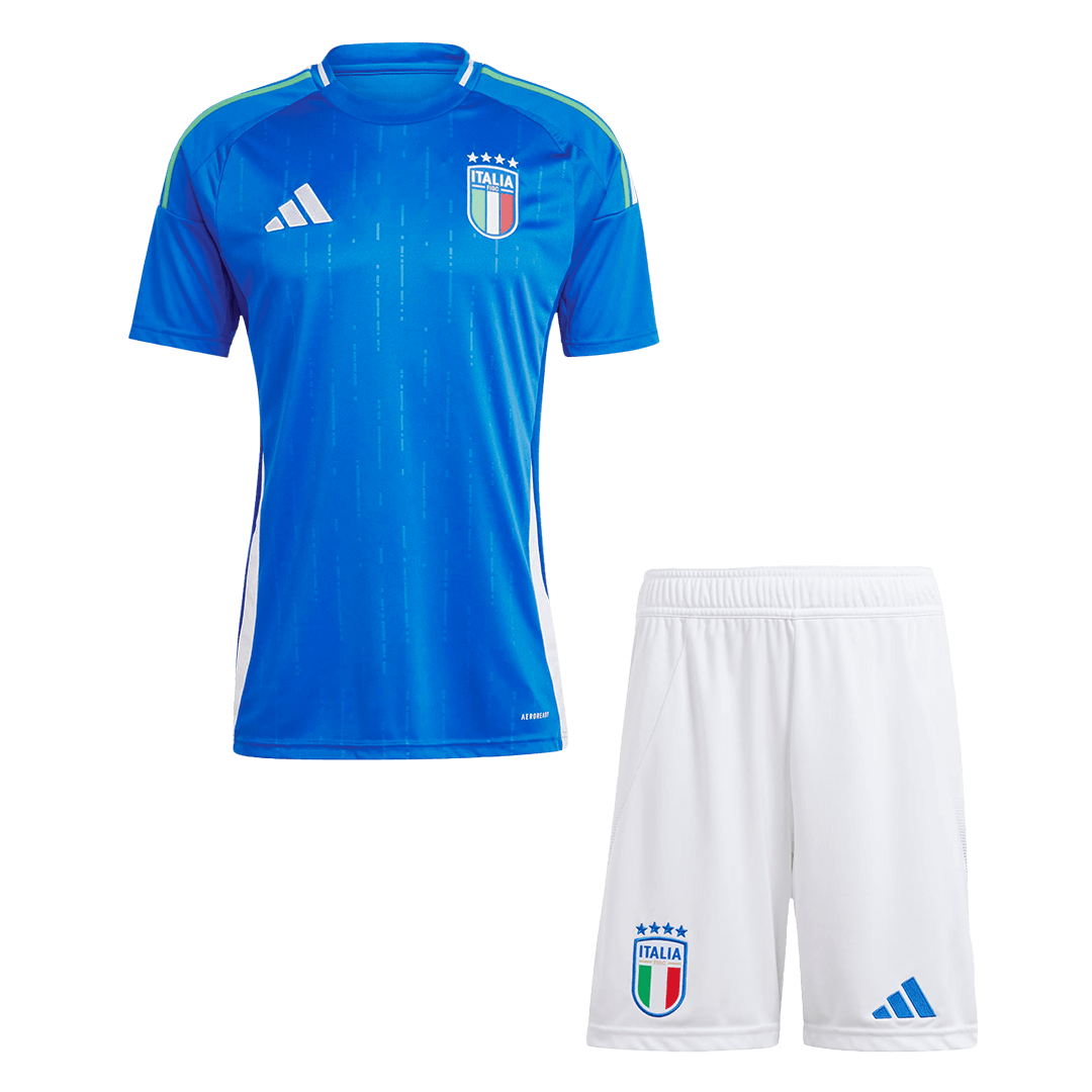 Italy Home Soccer Jersey Kit(Jersey+Shorts) Euro 2024