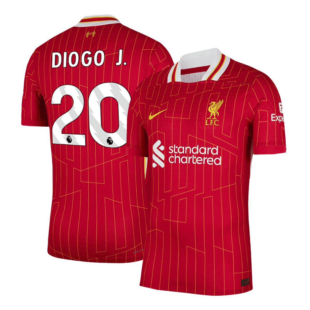Authentic DIOGO J. #20 Liverpool Home Soccer Jersey 2024/25 Red
