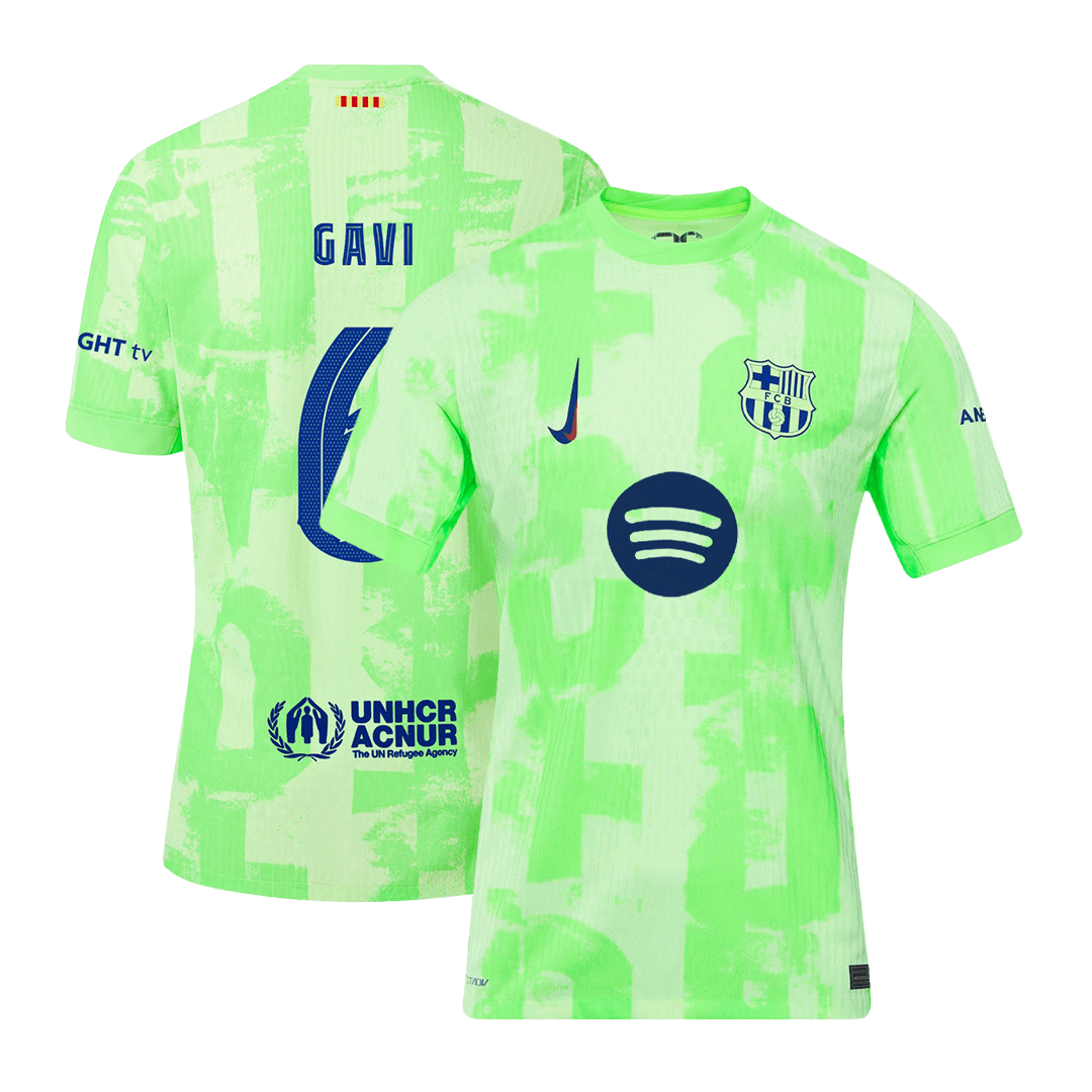Authentic GAVI #6 Barcelona Third Away Soccer Jersey 2024/25 - UCL£¨Spotify Logo Without Text£©