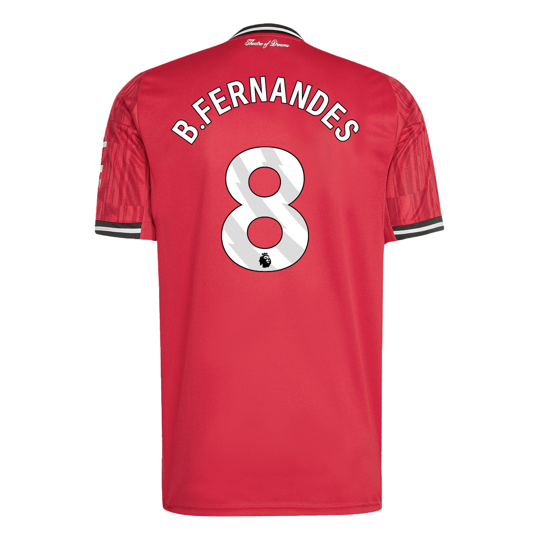 B.FERNANDES #8 Manchester United Home Soccer Jersey 2025/26 Red