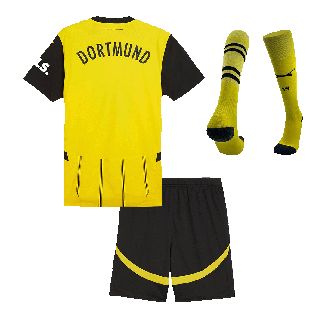 Kid's Borussia Dortmund Home Soccer Jersey Kit(Jersey+Shorts+Socks) 2024/25