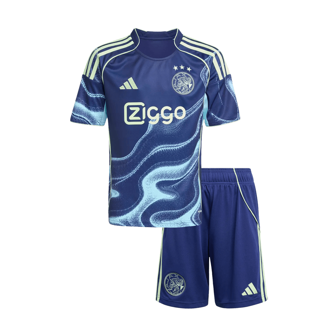 Kid's Ajax Away Soccer Jersey Kit(Jersey+Shorts) 2025/26 Navy