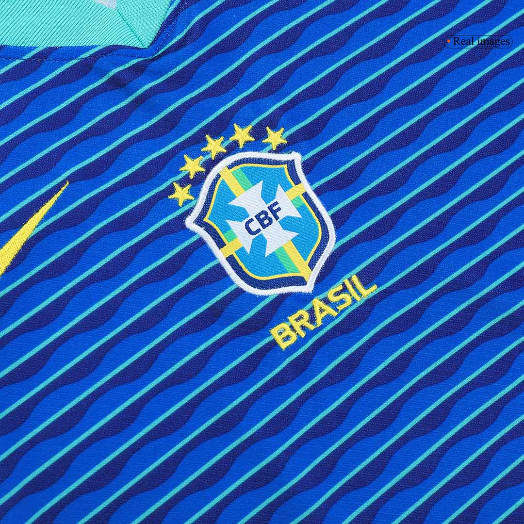 Kid's Brazil Away Soccer Jersey Kit(Jersey+Shorts+Socks) Copa America 2024