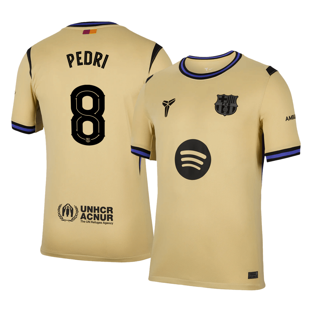 PEDRI #8 Barcelona Away Soccer Jersey 2025/26 Yellow - UCL