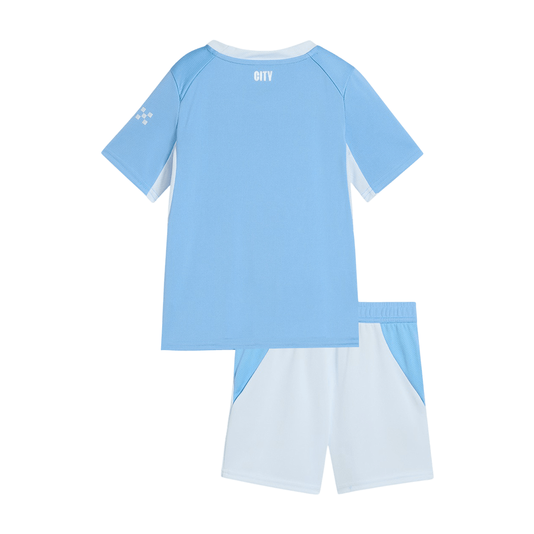 Kids Manchester City Home Soccer Jersey Kit (Jersey+Shorts) 2026/27 Blue