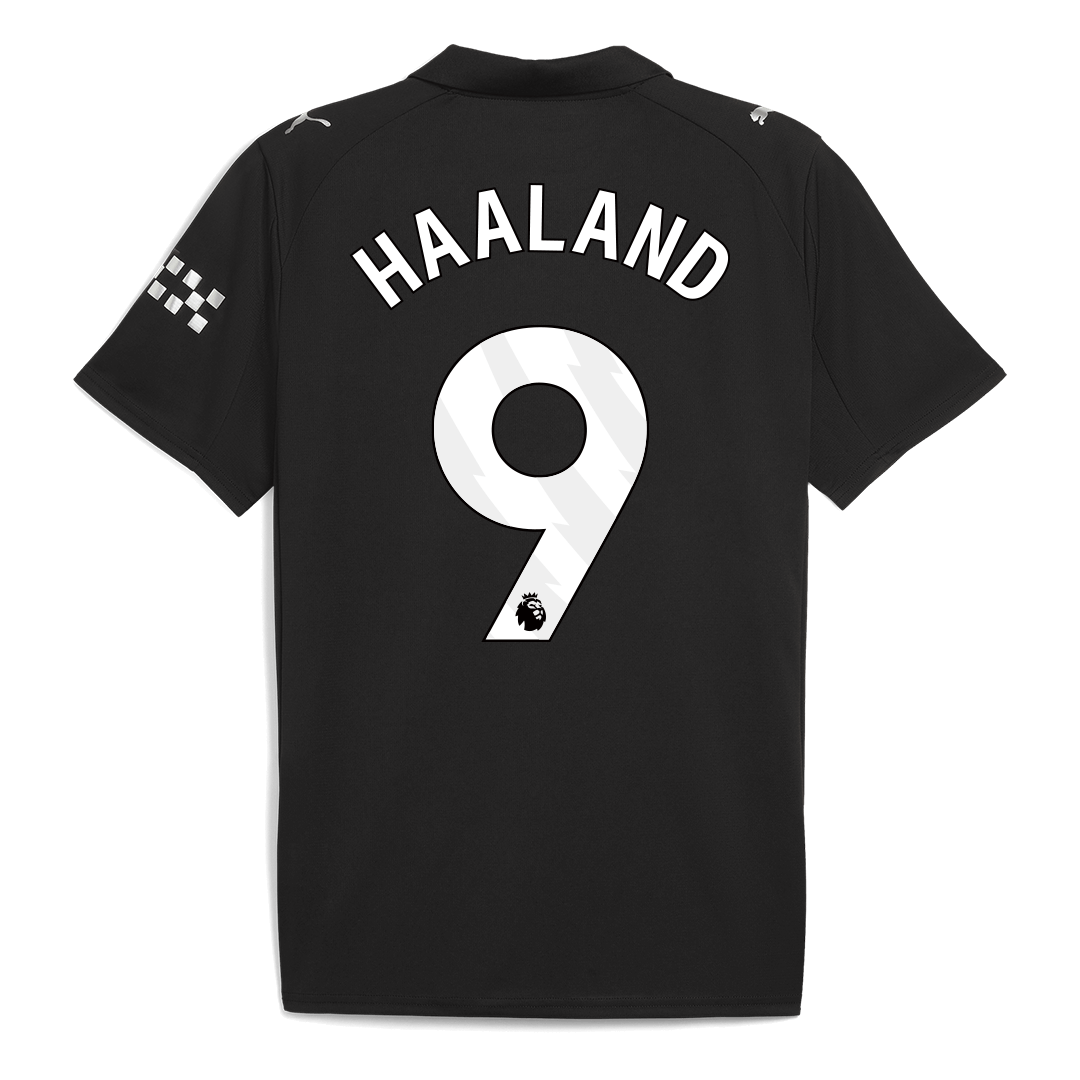 HAALAND #9 Manchester City Away Soccer Jersey 2025/26 Black
