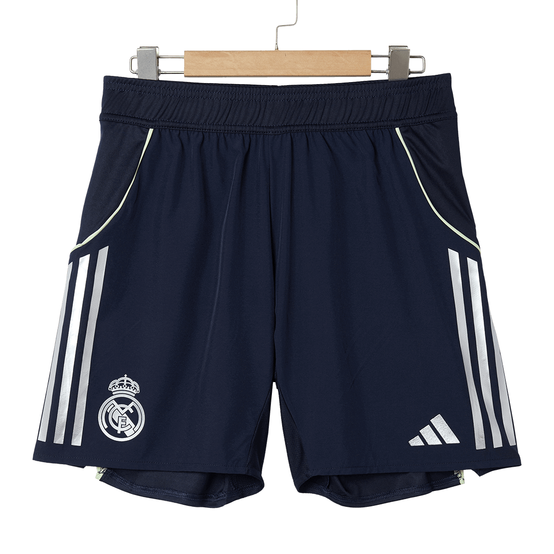 Authentic Real Madrid Away Soccer Shorts 25/26 Navy