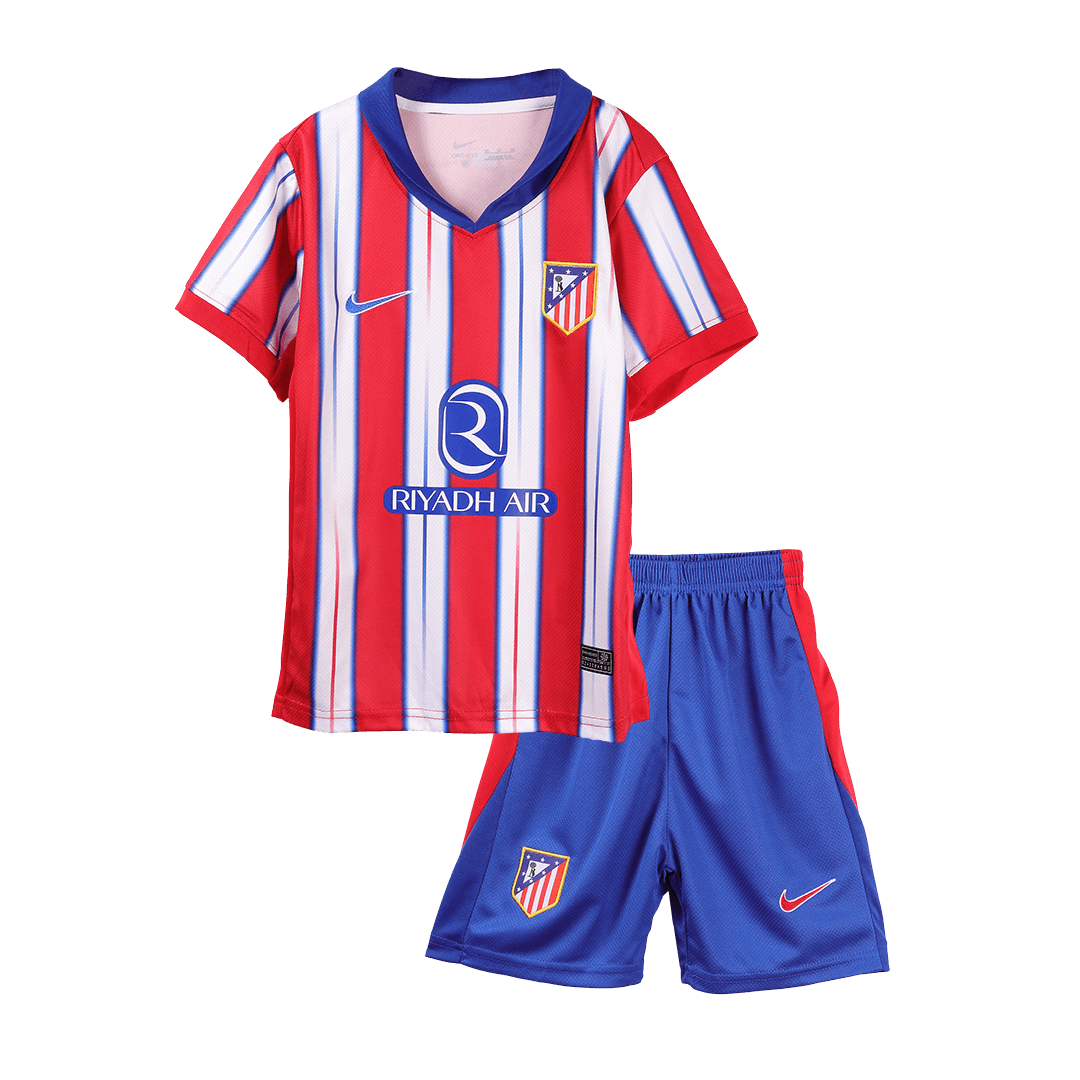 Kid's Atletico Madrid Home Soccer Jersey Kit(Jersey+Shorts) 2024/25