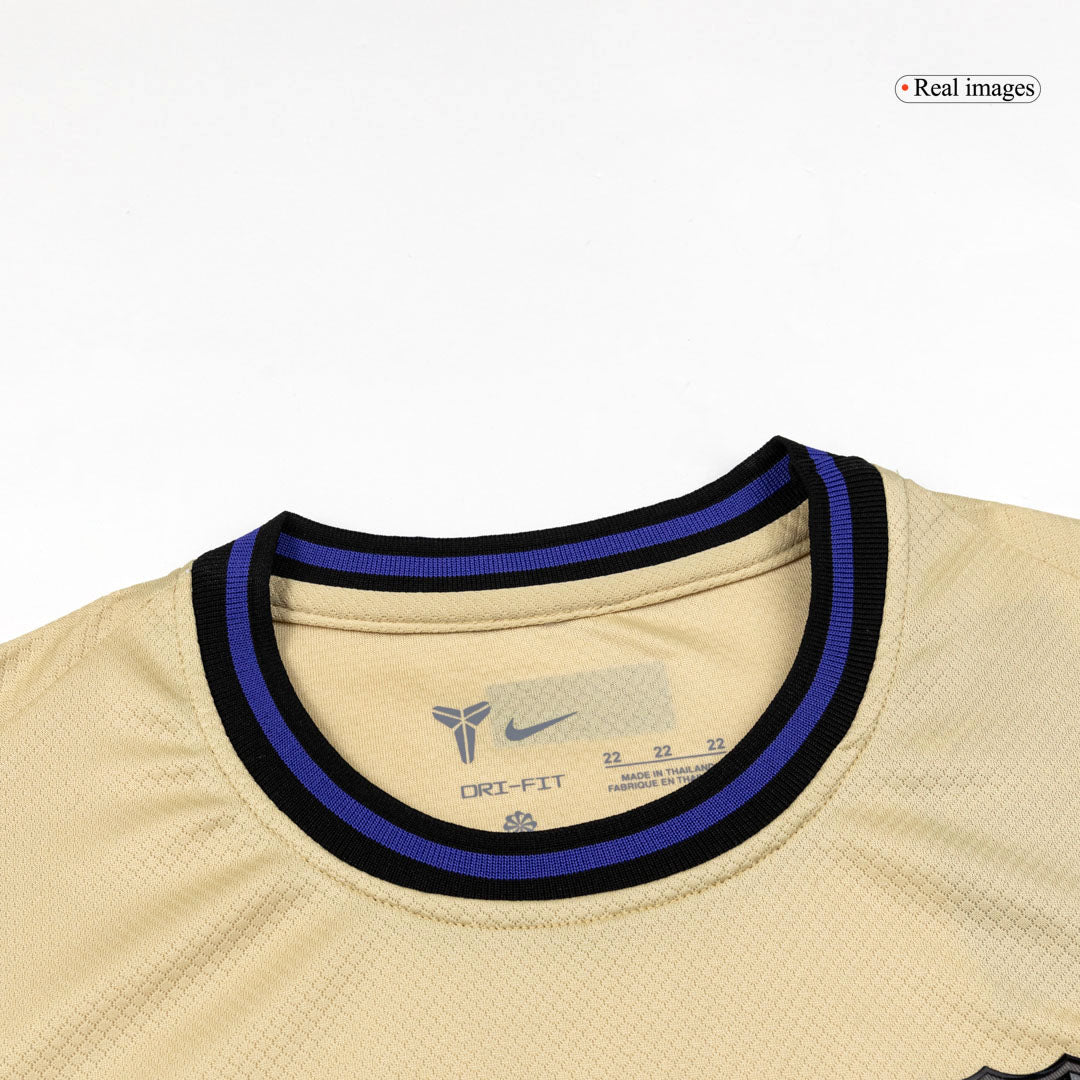 Kid's Barcelona Away Soccer Jersey Kit(Jersey+Shorts+Socks) 2025/26 Yellow&Black