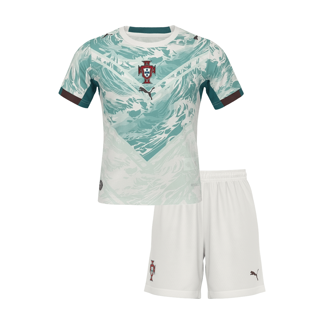 Kid's Portugal Away Soccer Jersey Kit(Jersey+Shorts) 2026