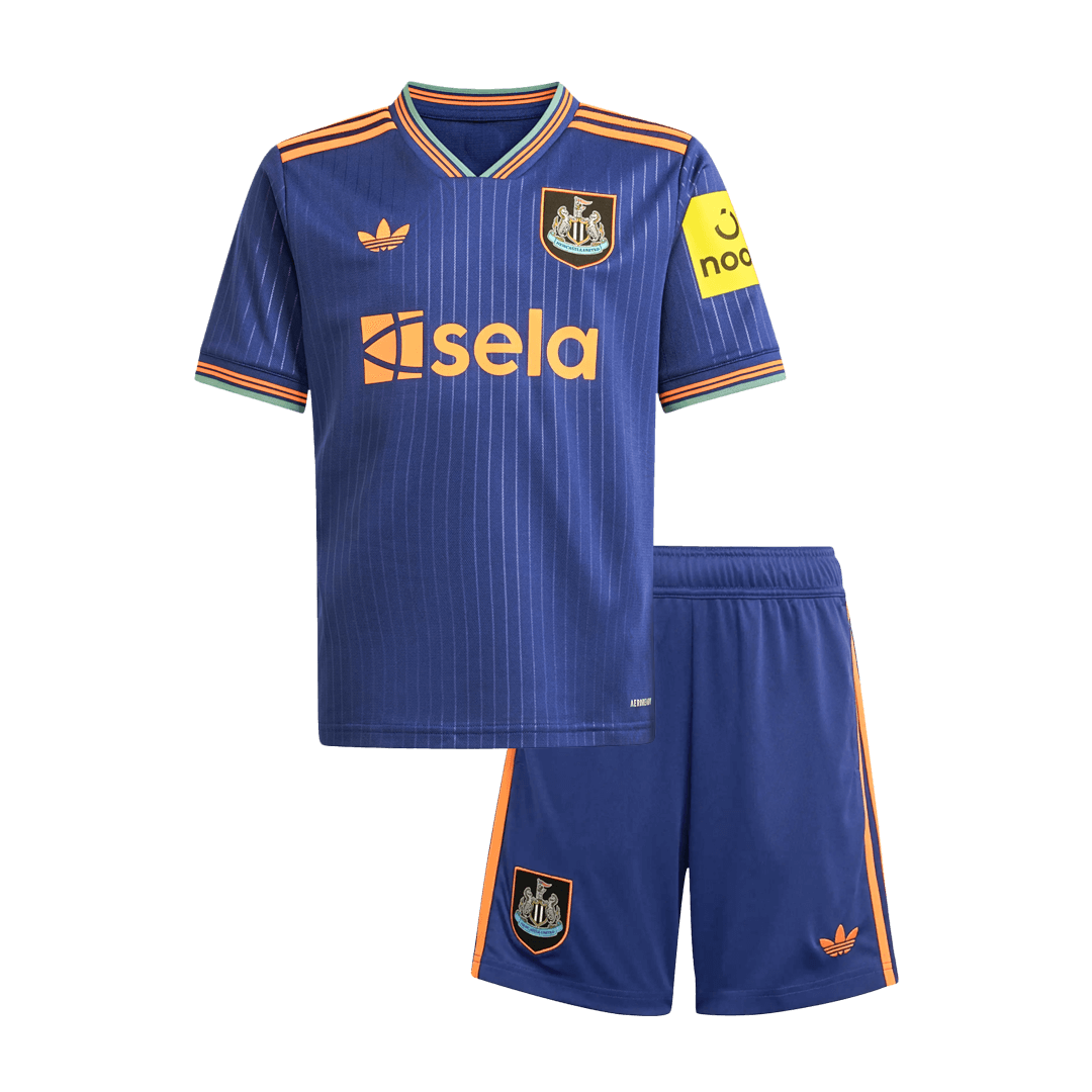 Kid's Newcastle United Third Away Soccer Jersey Kit(Jersey+Shorts) 2025/26 Navy