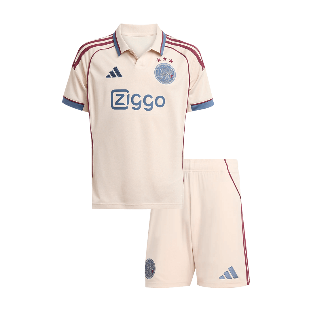 Kid's Ajax Third Away Soccer Jersey Kit(Jersey+Shorts) 2025/26