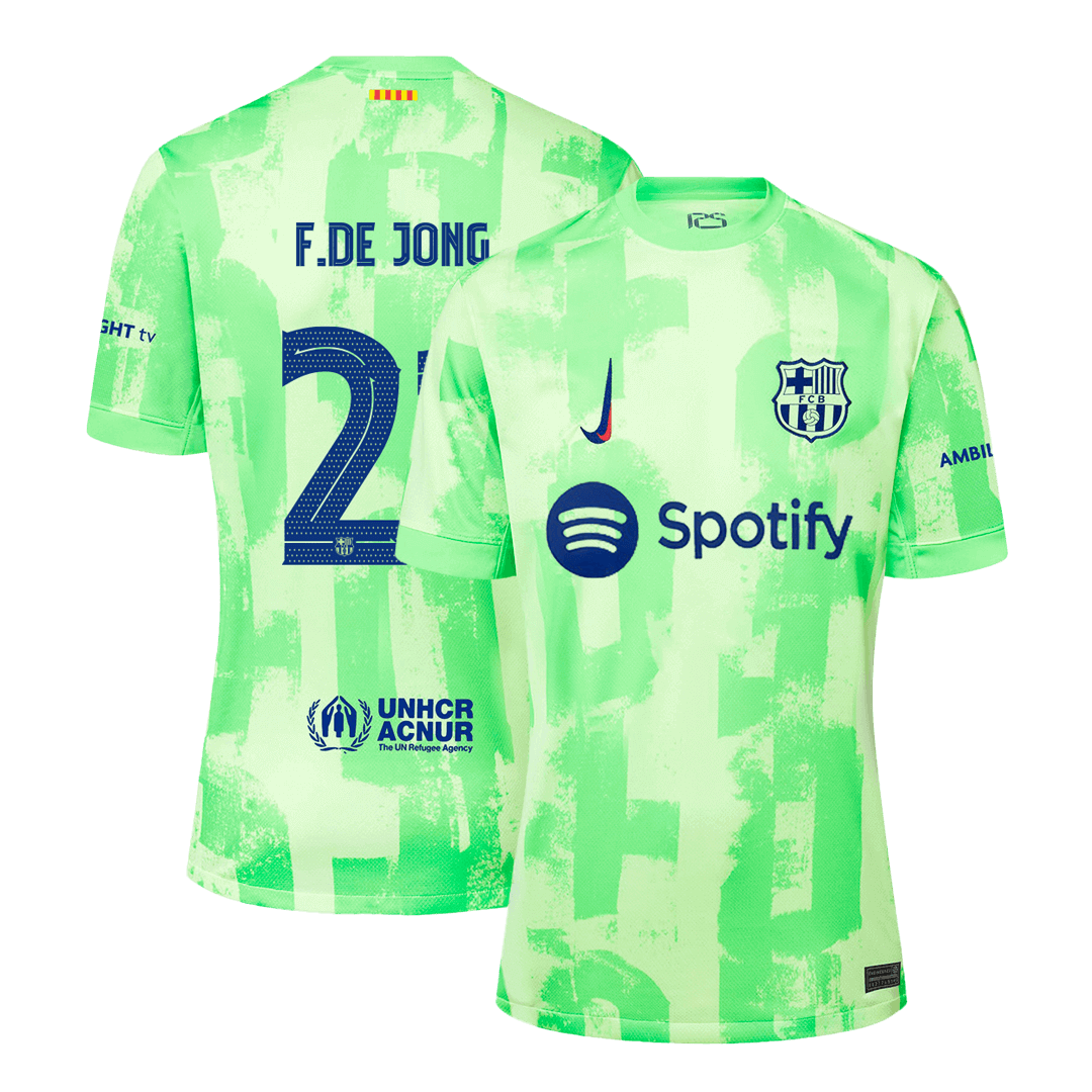 F.DE JONG #21 Barcelona Third Away Soccer Jersey 2024/25 - UCL