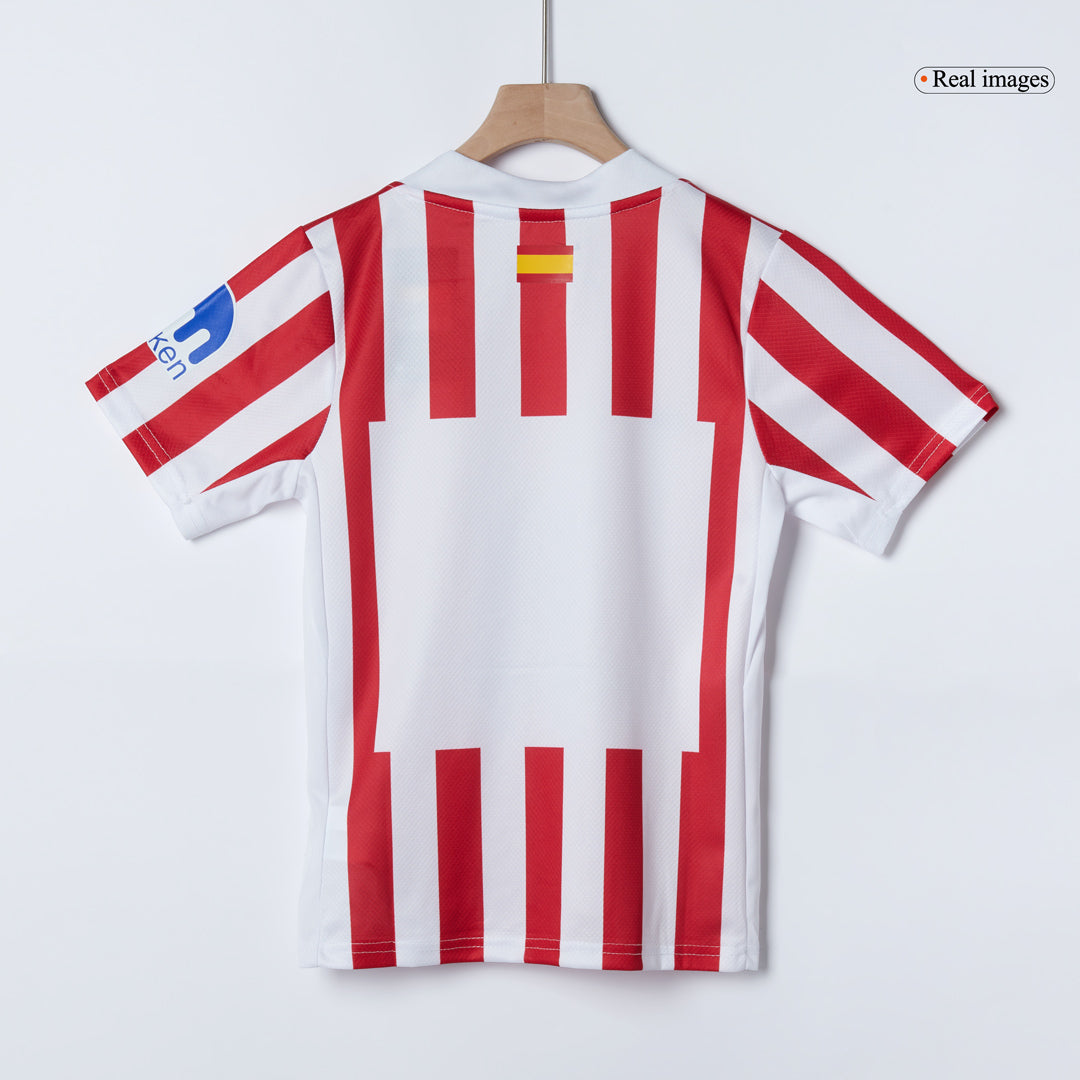 Kid's Atletico Madrid Home Soccer Jersey Kit(Jersey+Shorts+Socks) 2025/26