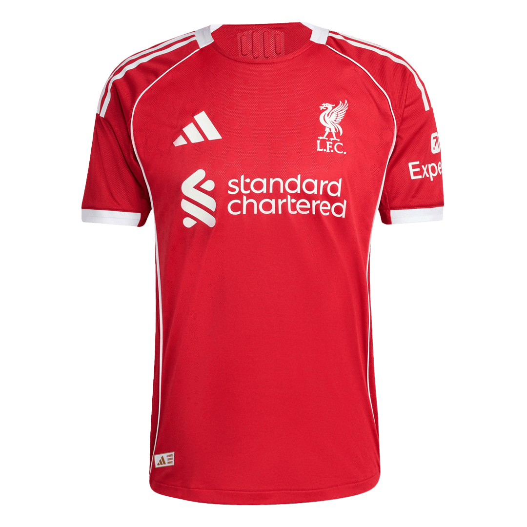 Authentic KERKEZ #6 Liverpool Home Soccer Jersey 2025/26 Red