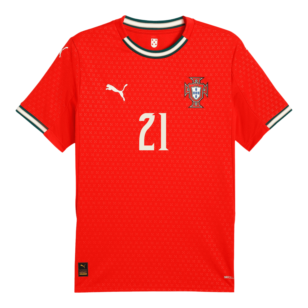 DIOGO J. #21 Portugal Home Soccer Jersey 2025 Red
